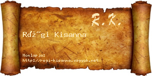 Régi Kisanna névjegykártya